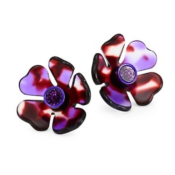 KATE SPADE • Purple Petal Pushers Earrings - Picture 1 of 5